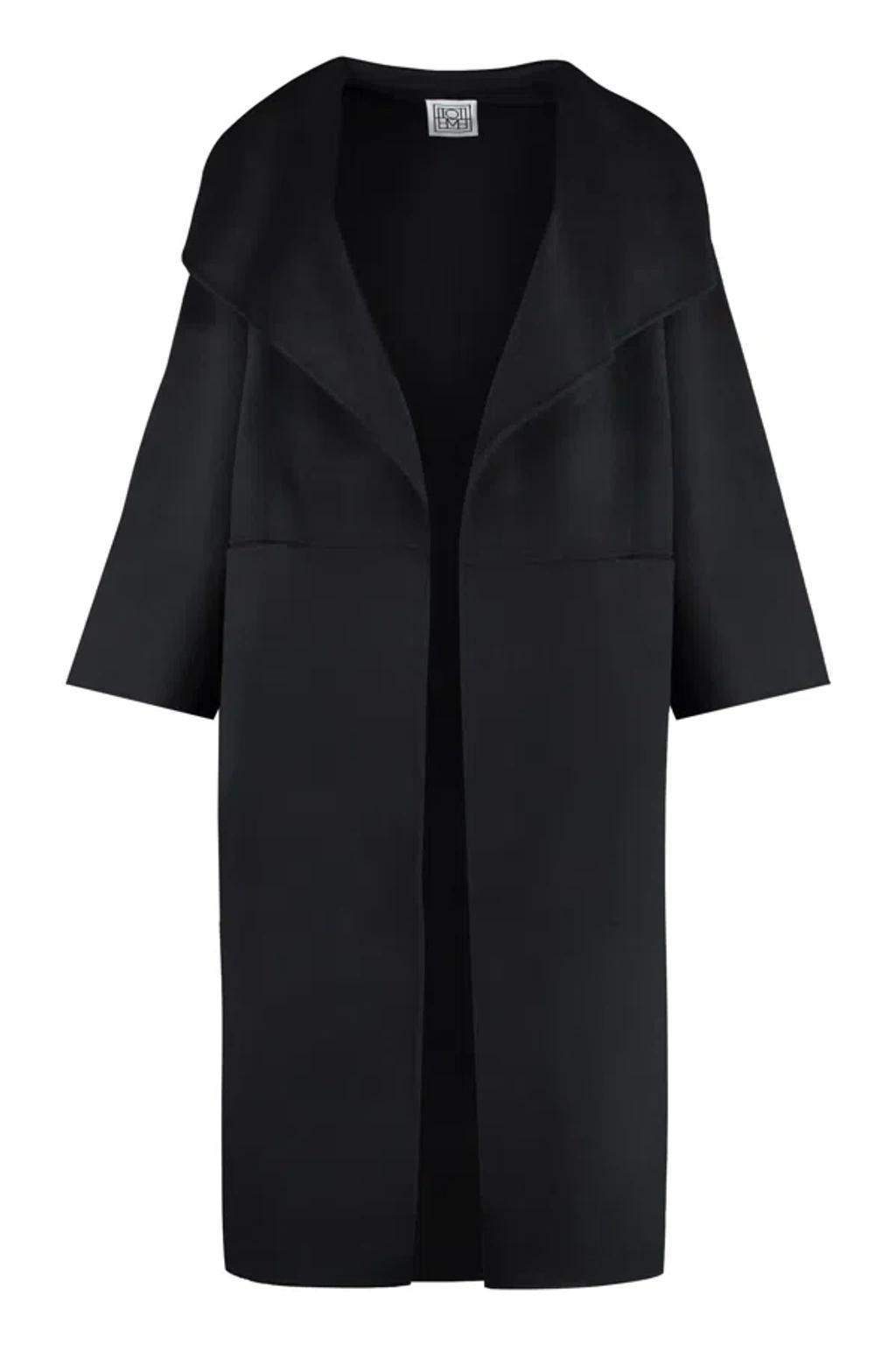 Wool And Cashmere Coat In Black Product Image