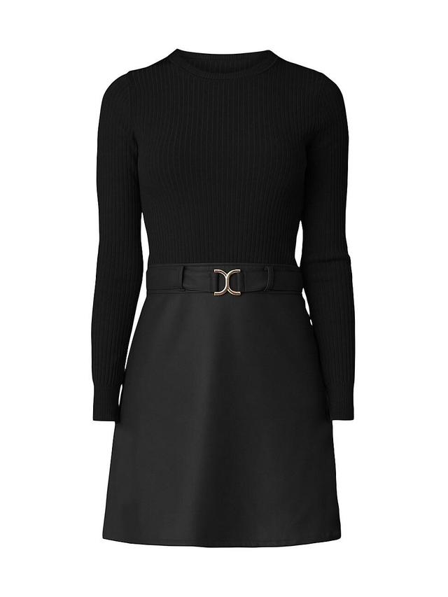 Womens Brayden Combo Belted Minidress Product Image