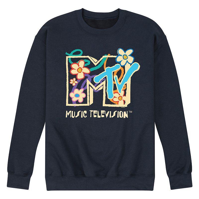 Mens MTV Floral Logo Fleece Sweatshirt Product Image