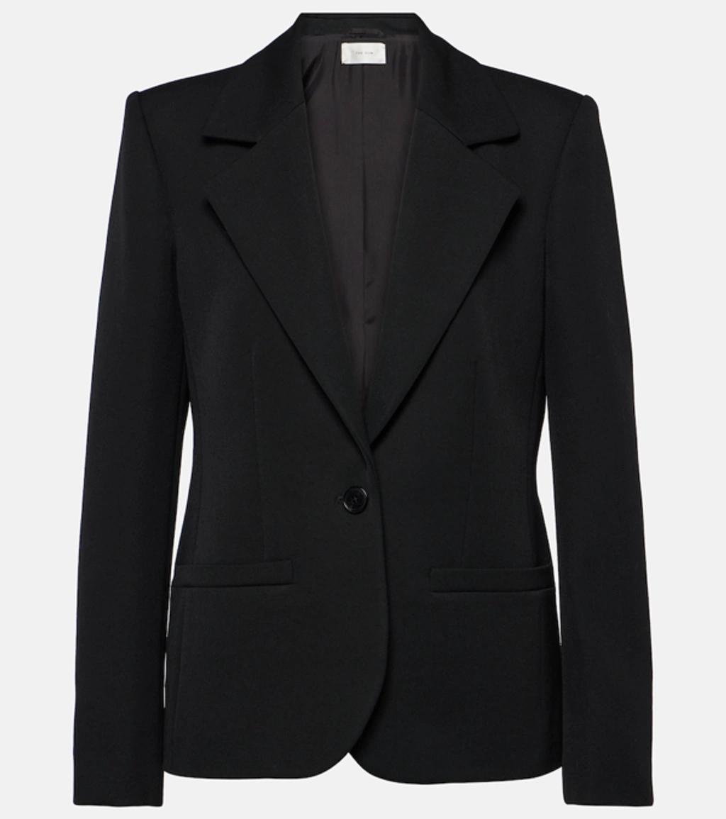 Dru Tailored Wool Blazer Jacket In Black Product Image