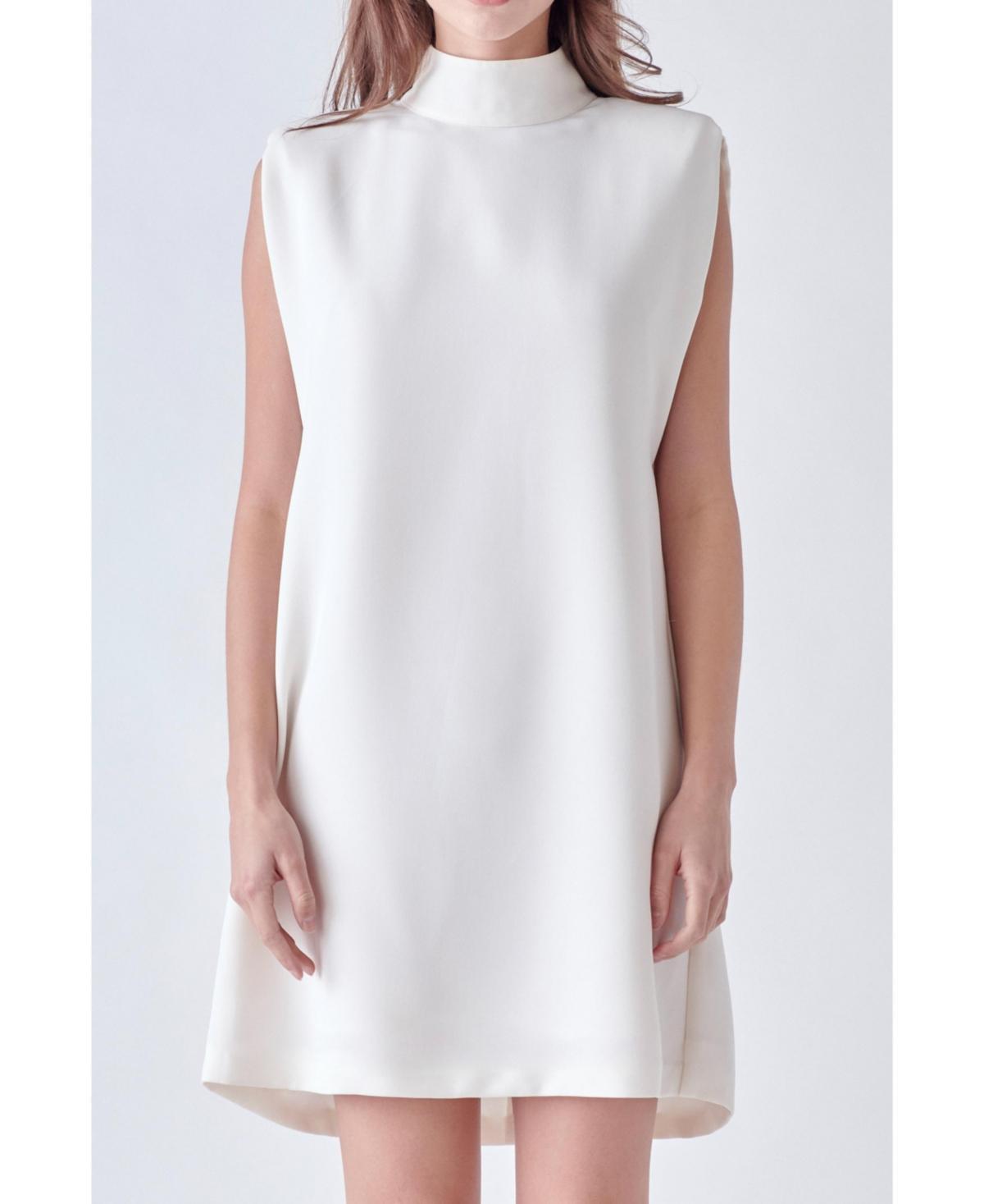 Sleeveless Mock-Neck Mini Dress Product Image