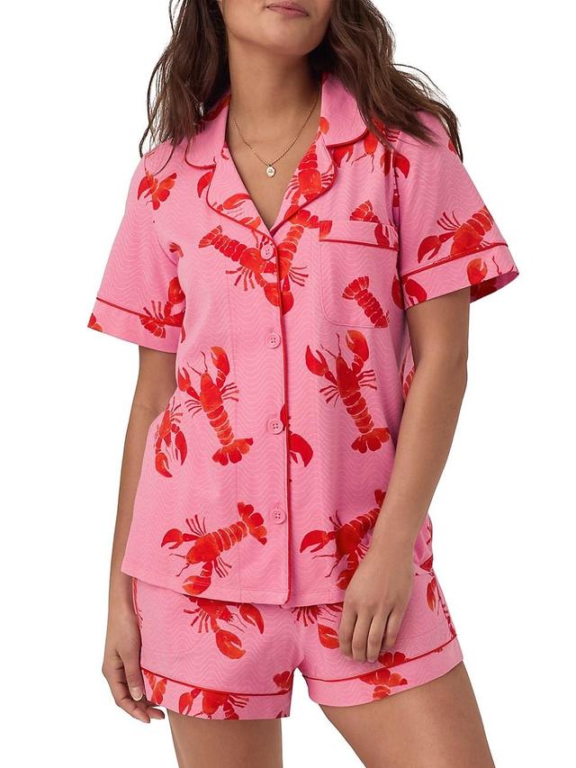 Womens Lobster Short Pajamas Product Image