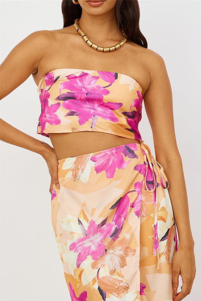 Sun On My Shoulder Crop Top Floral Product Image