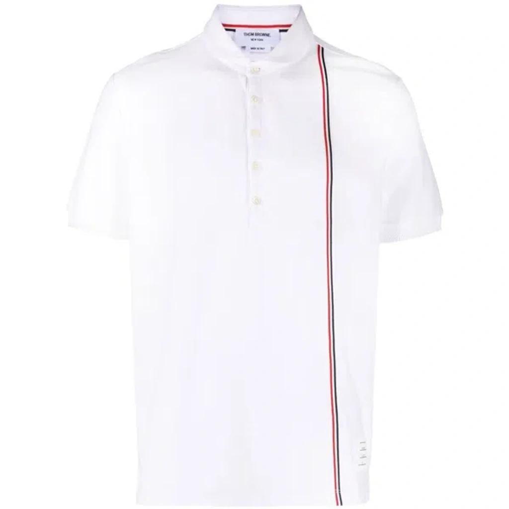 THOM BROWNE Polo Shirt In White Product Image