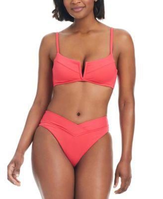 Bar Iii Womens V-Wire Plunge-Neck Bralette Bikini, Created for Macys Product Image