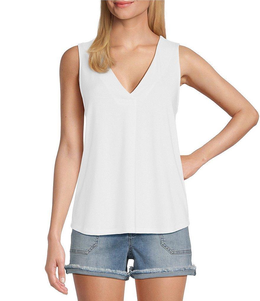 Tommy Bahama V-Neck Sleeveless Pleat Front Tank Top Product Image