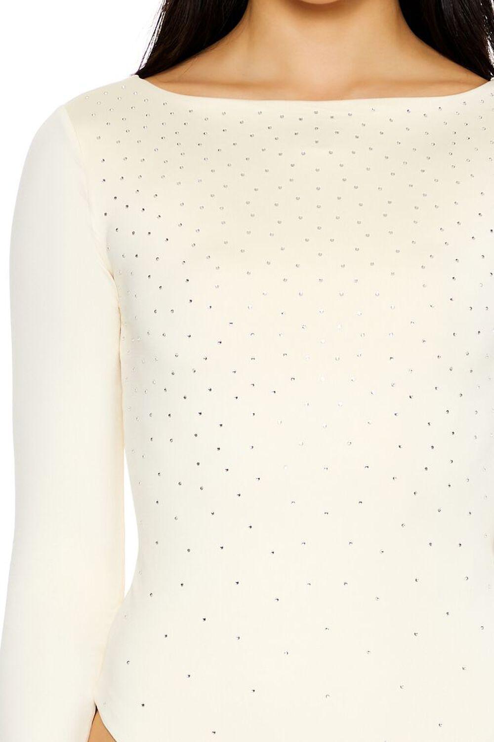 Contour Sculpt Rhinestone Bodysuit | Forever 21 Product Image