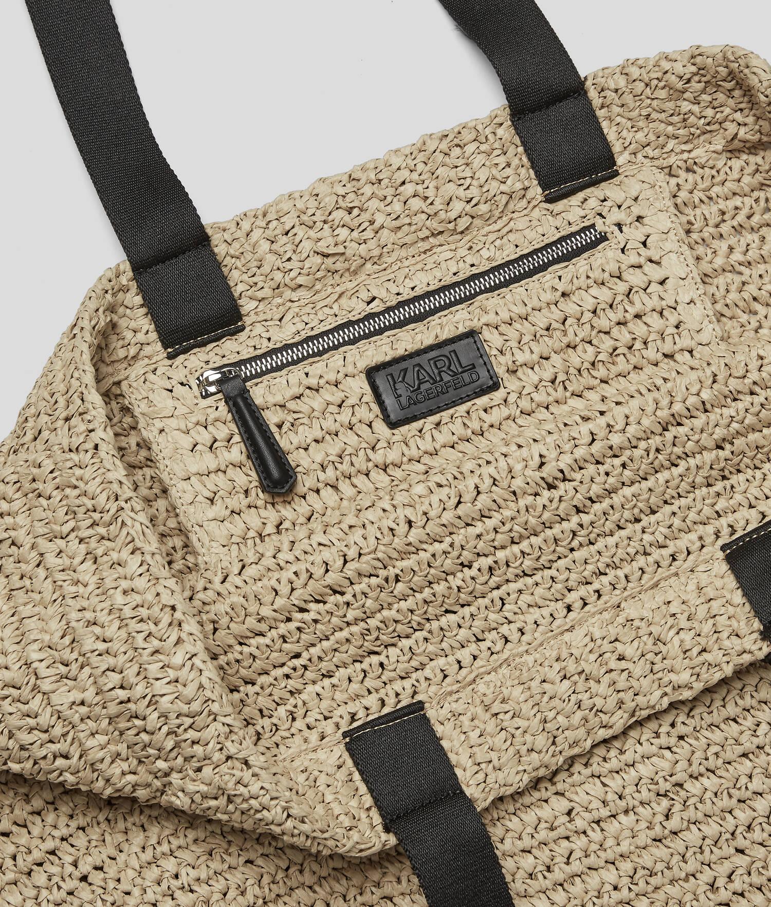 K/SIGNATURE RAFFIA BEACH TOTE BAG Product Image