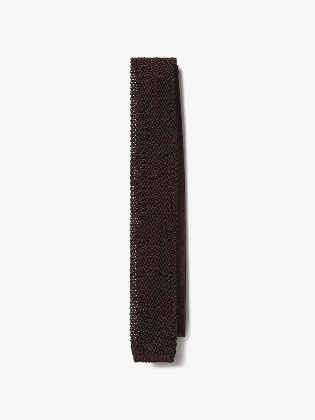 Espresso Italian Silk Knit Tie Product Image