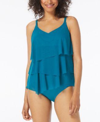 Women's Flourish Bra-Sized Tiered Tankini Top & Matching Swim Bottoms Product Image