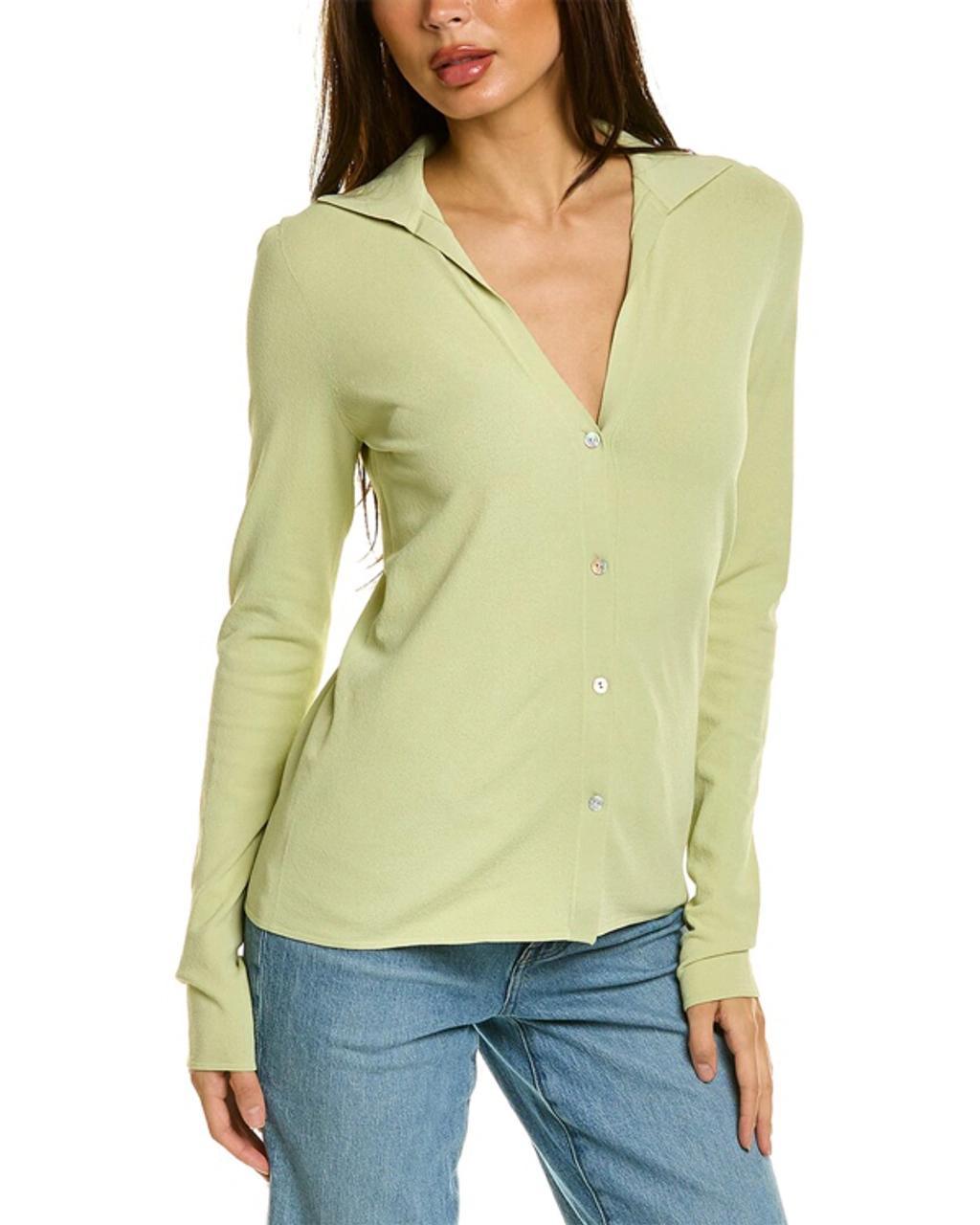 Collared Cardigan In Green product image