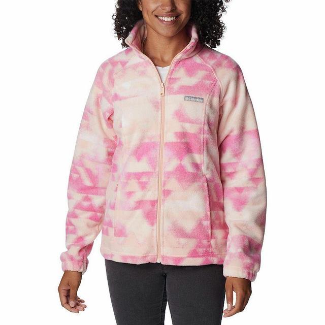 Womens Columbia Benton Springs Print Fleece Jacket Pink Blossom Product Image