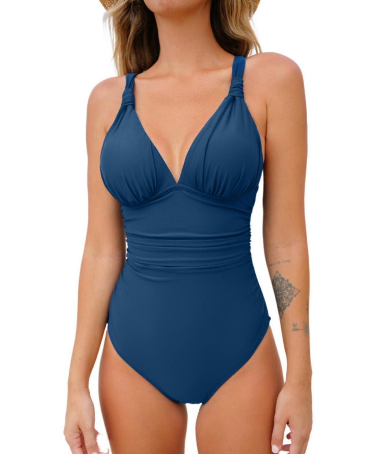 Womens Back Cross One Piece Swimsuit Product Image