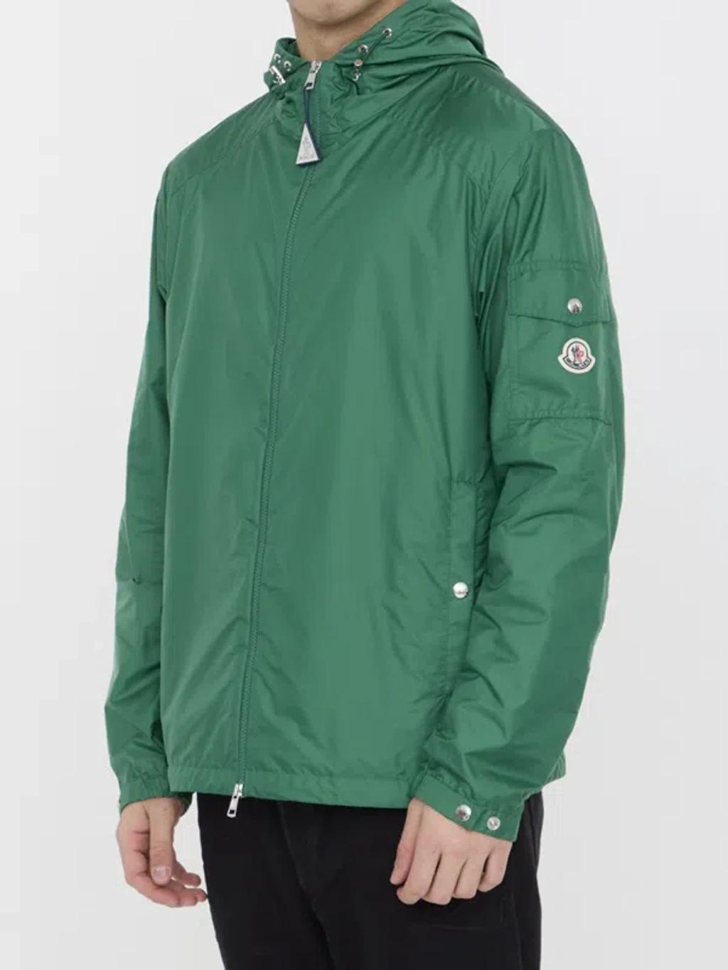 MONCLER Etiache Sleeve-pocket Technical Shell Jacket In Green Product Image