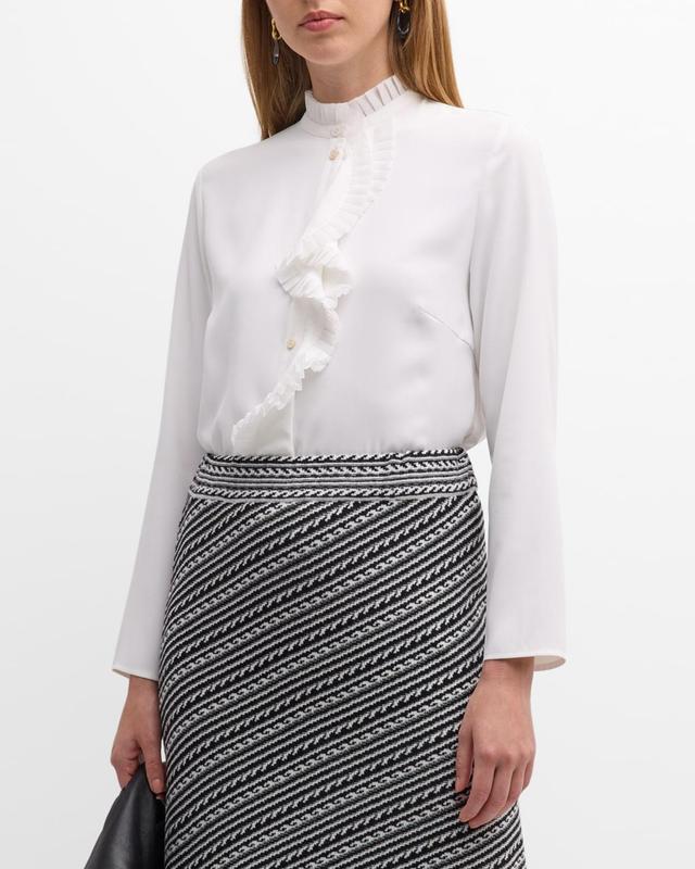 Misook Ruffle Placket Shirt Product Image