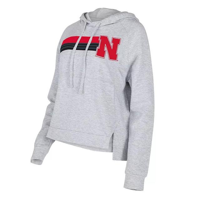 Womens Concepts Sport Gray Nebraska Huskers CedarTri-Blend Raglan Pullover Hoodie Product Image