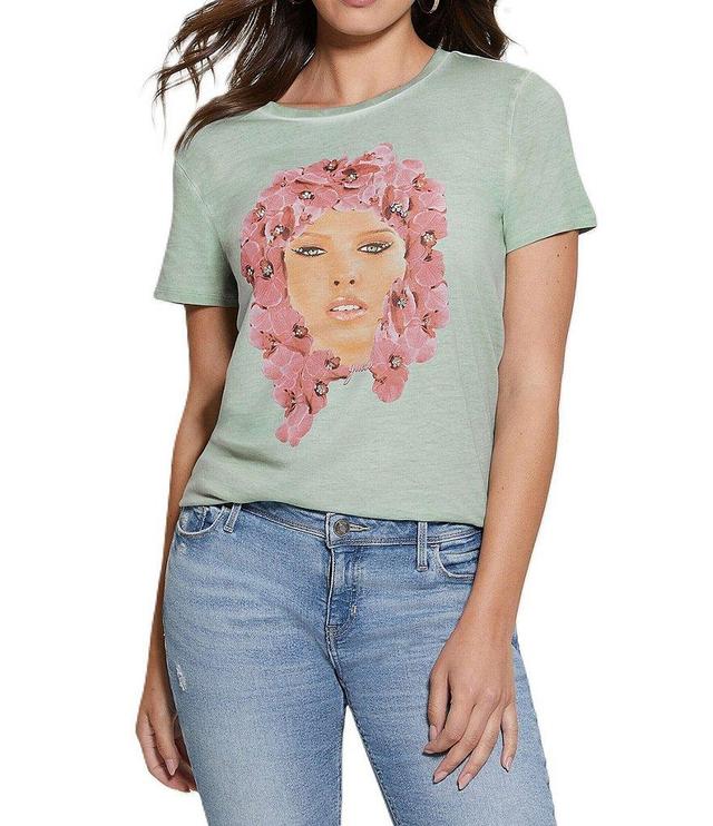 Guess Orchid Queen Short Sleeve Graphic T-Shirt Product Image