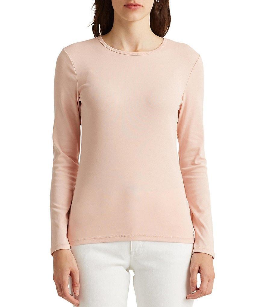 Lauren Ralph Lauren Long Sleeve Stretch Cotton T-Shirt Product Image