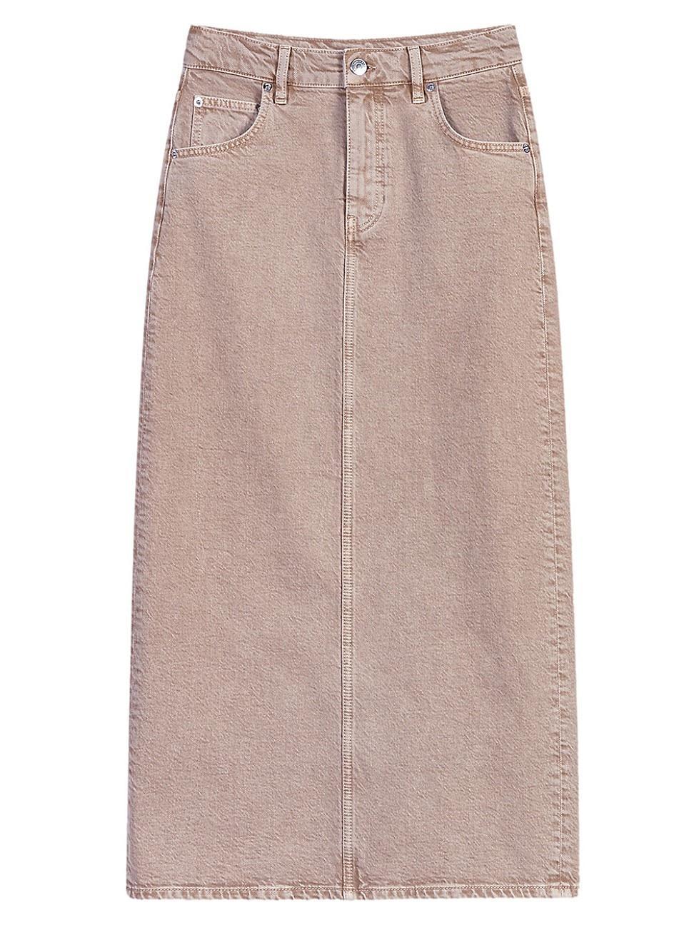 Womens Long Denim Skirt Product Image