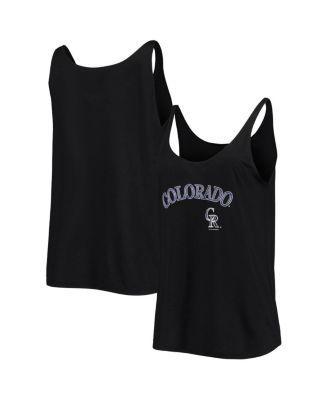 Womens Soft as a Grape Colorado Rockies Slouchy Tank Top Product Image