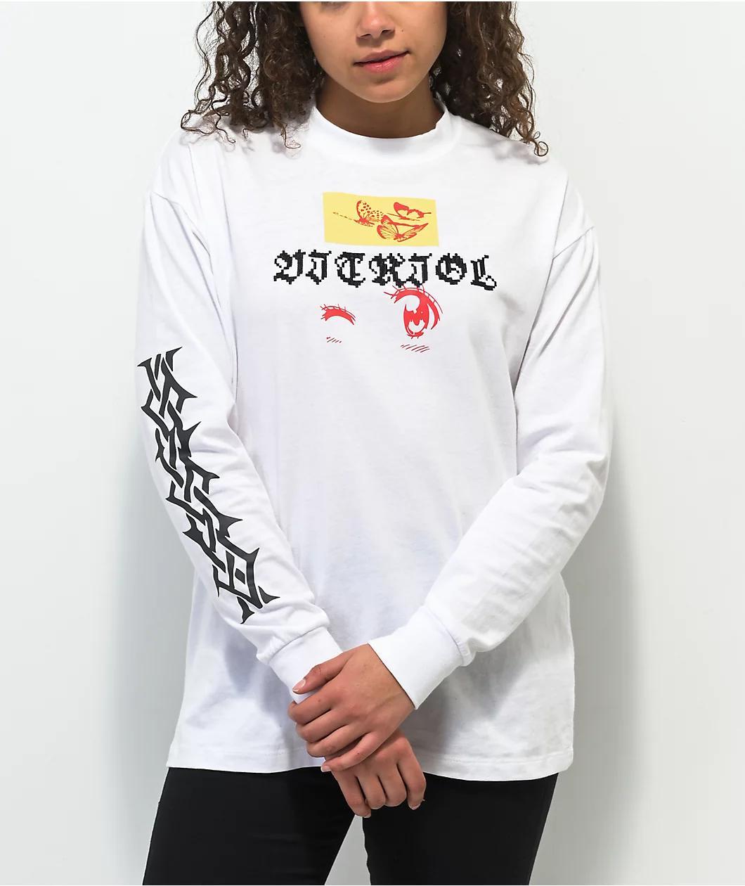 Vitriol Vicky White Long Sleeve T-Shirt Product Image