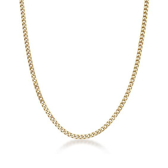 Men's 4.0mm Foxtail Chain Necklace in Solid Stainless Steel with Yellow IP - 24" Product Image