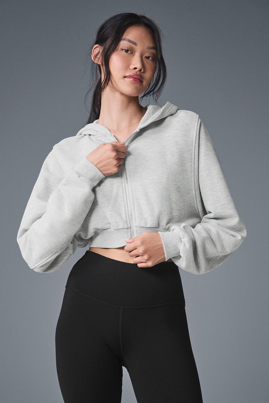 Sweet Escape Zip Up Hoodie - Athletic Heather Grey Product Image