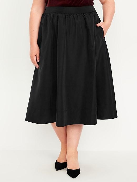 Shirred Midi Swing Skirt Product Image