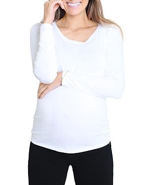 Ingrid & Isabel Maternity Long Sleeve Scoop Neck Tee Product Image