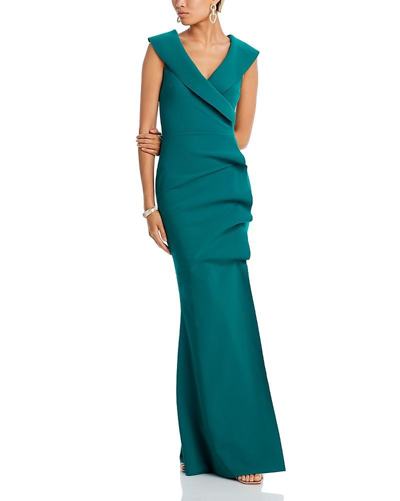 Womens Cocoon Collar Trumpet Gown Product Image