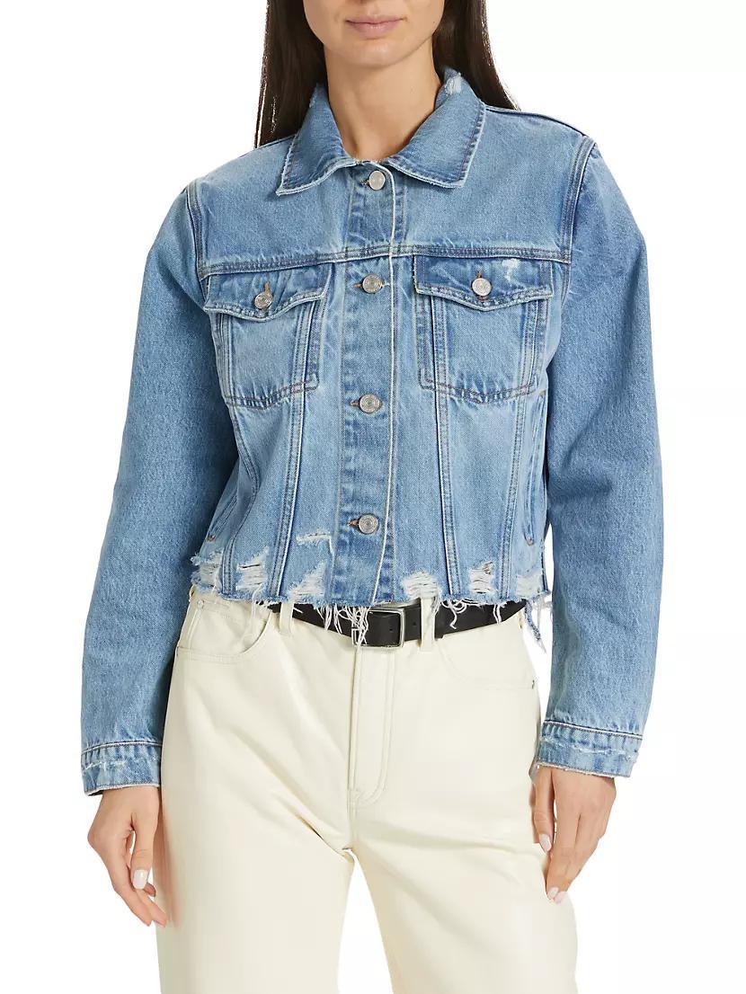 Destroyed Vintage Denim Jacket Product Image