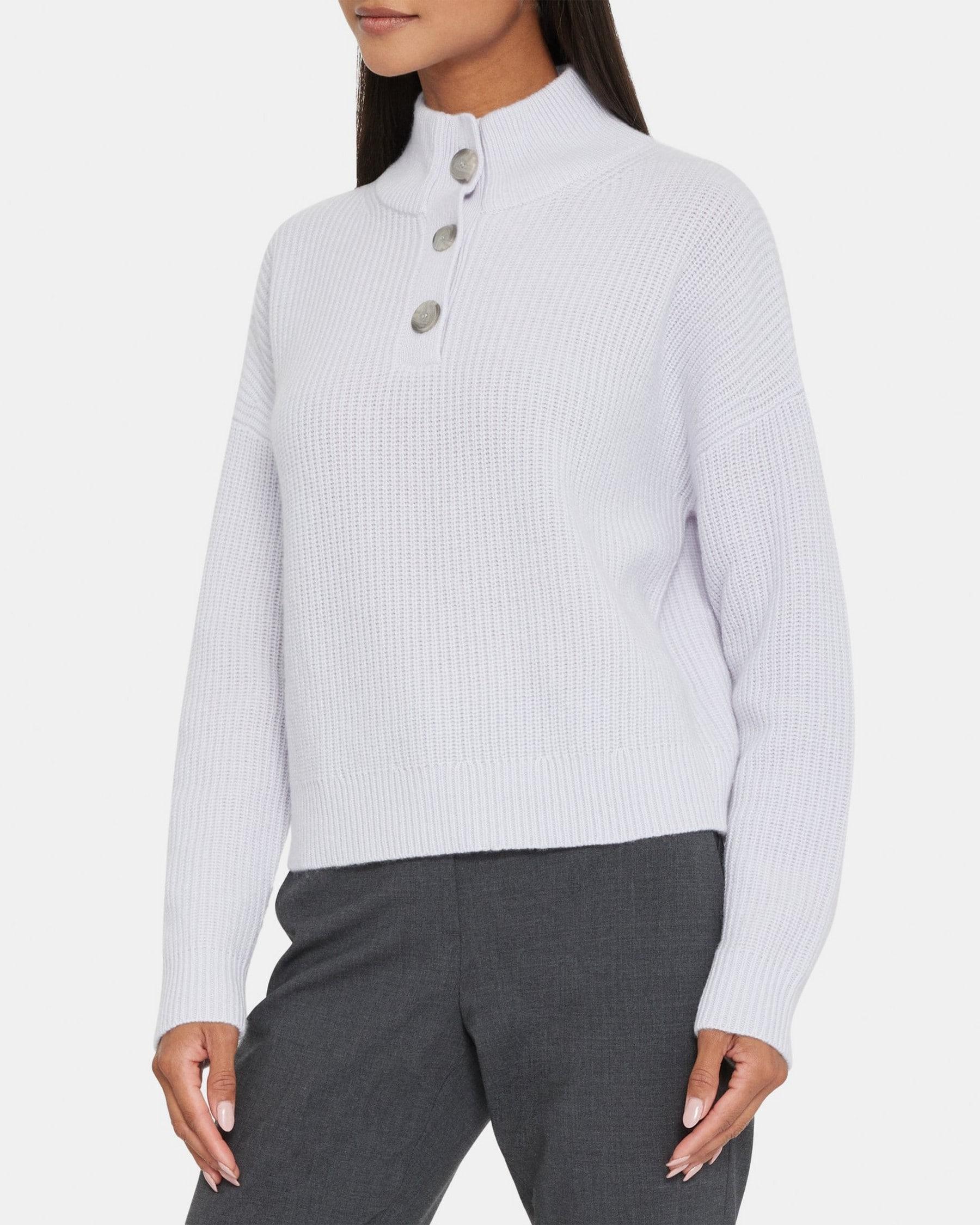 Half-Button Sweater in Wool-Cashmere Product Image