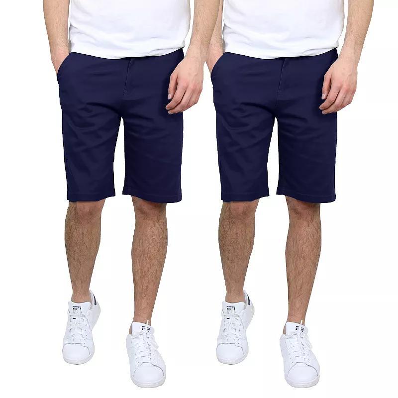 Mens Galaxy 2-Pack 10.5-in. Slim-Fit Cotton Flex Chino Shorts Blue Product Image