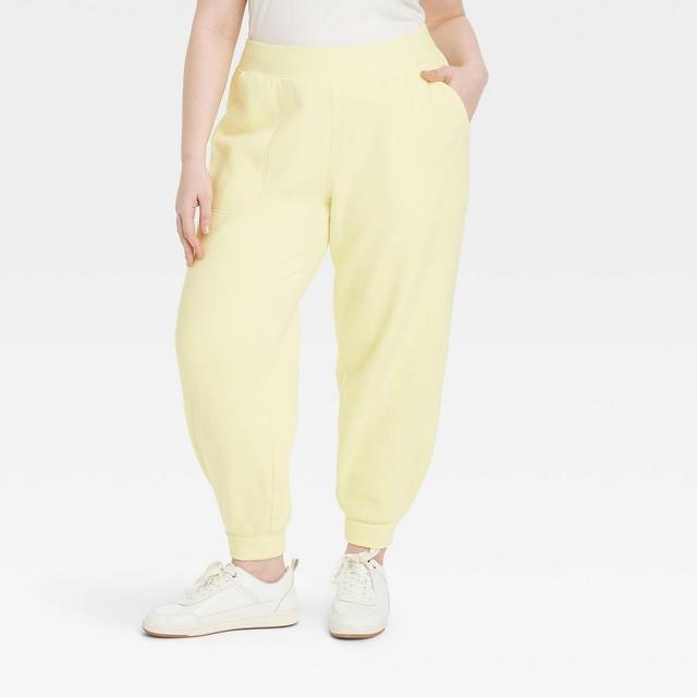 Womens Mid-Rise Jogger Pants - Universal Thread Yellow 2X Product Image