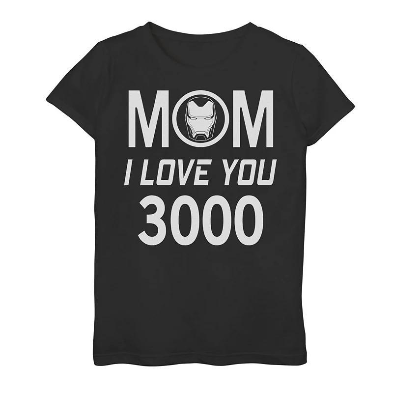 Girls 7-16 Marvel Iron Man Mom I Love You 3000 Mothers Day Tee, Girls Product Image