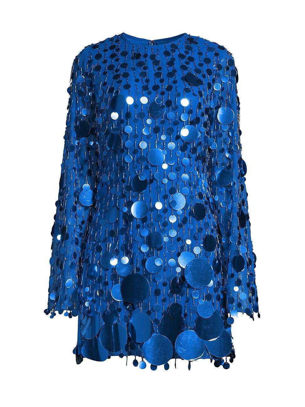 Womens Paillette Beaded Minidress Product Image