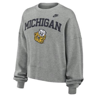 Michigan Wolverines Legacy Classic Arch Nike Womens College Pullover Crew Product Image