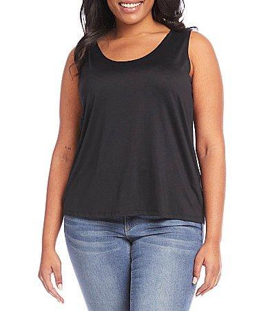 Karen Kane Plus Size Sleeveless Scoop Neck Layering Tank Product Image