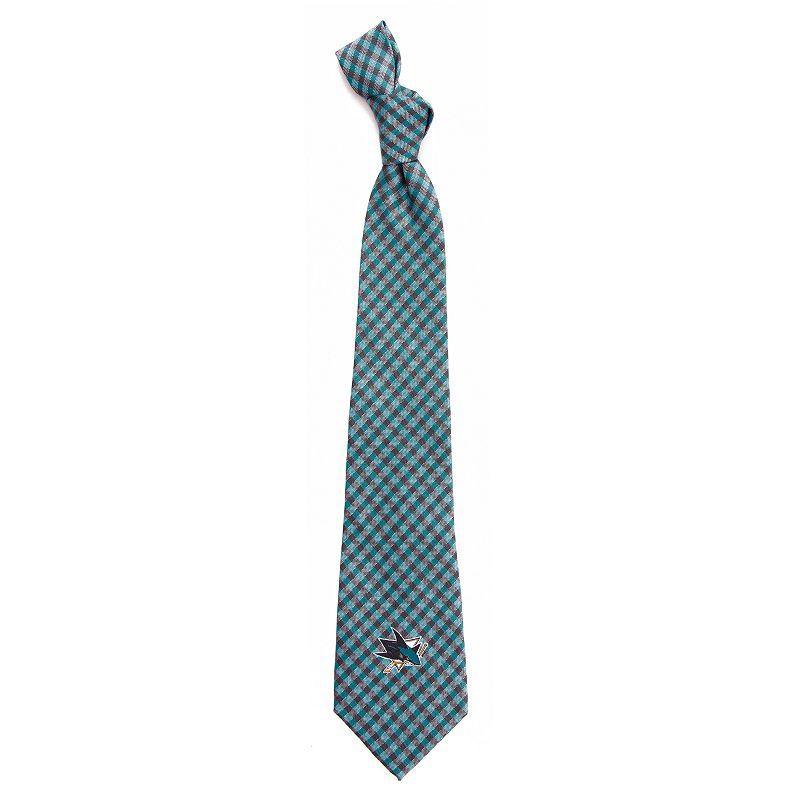 Mens San Jose Sharks Gingham Tie Product Image