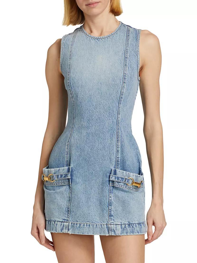 Sleeveless Denim Minidress Product Image