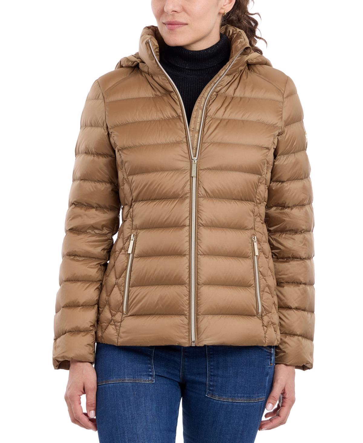 Michael Michael Kors Womens Hooded Packable Down Puffer Coat, Created for Macys Product Image