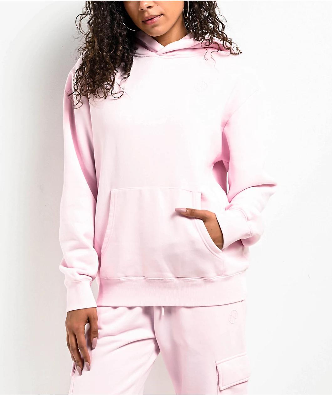 Ninth Hall Fundamentals Oso Pink Wash Relaxed Hoodie Product Image