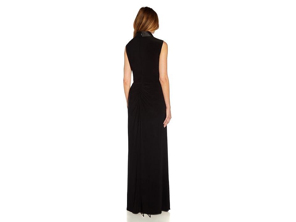 Adrianna Papell Tuxedo Matte Jersey Gown Product Image