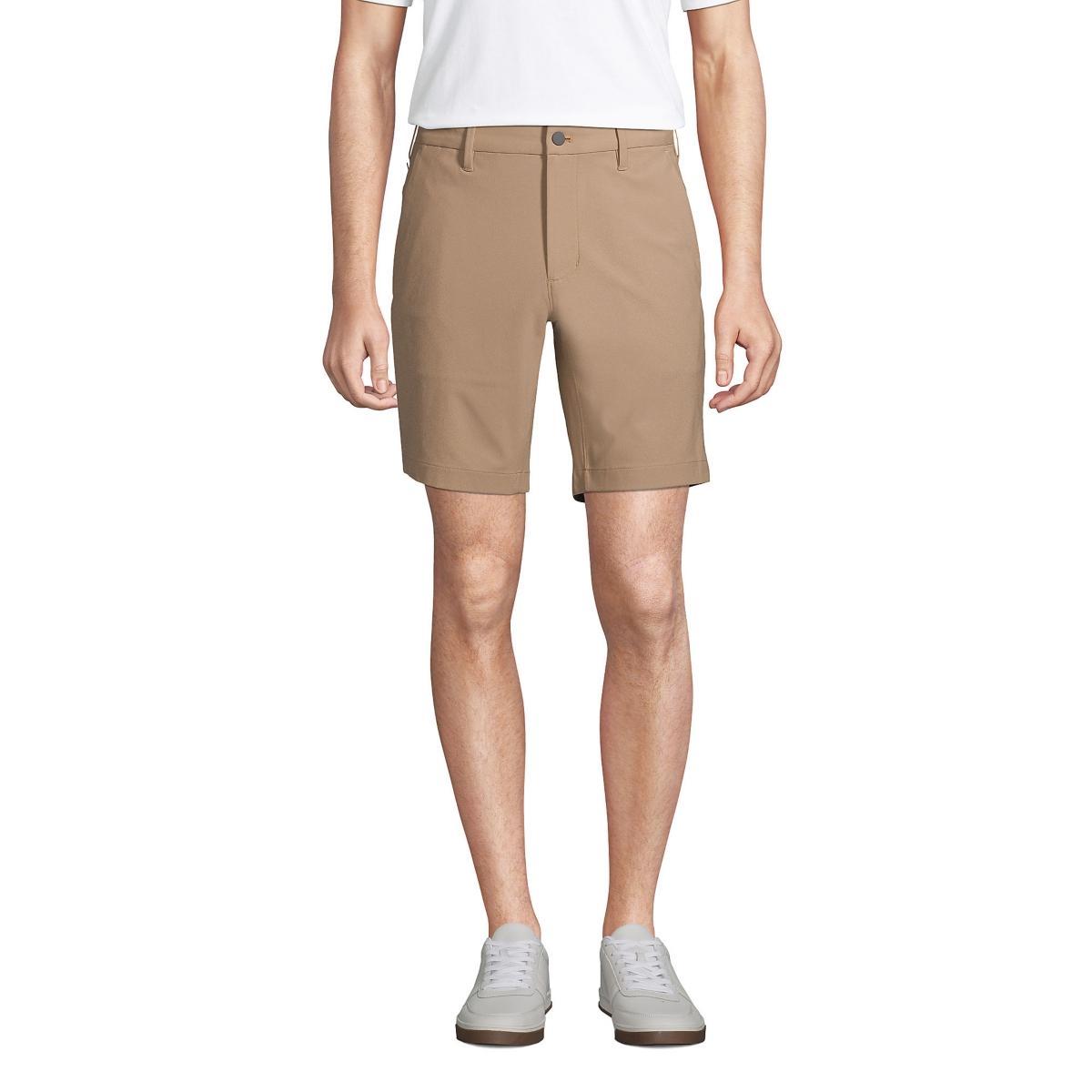 Big & Tal Lands End Traditional-Fit Knit Performance Chino Shorts, Mens Green Product Image