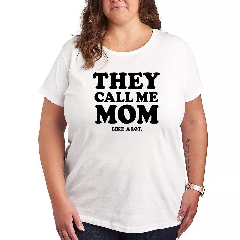 Plus Call Me Mom A Lot Graphic Tee, Womens Product Image