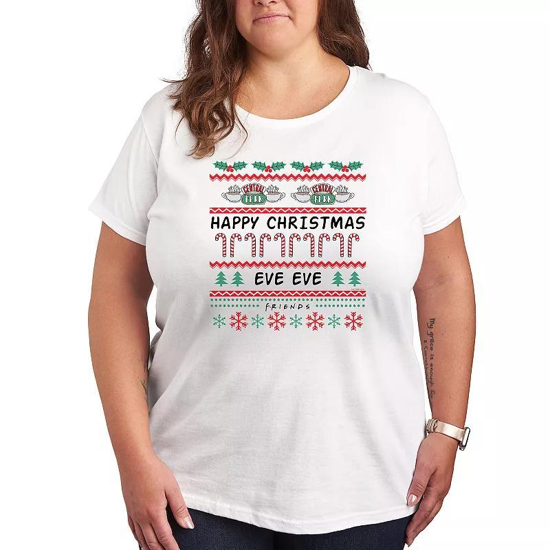 Womens Friends Christmas Eve Eve Graphic Tee White Product Image