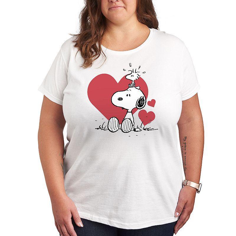 Plus Size Peanuts Snoopy And Woodstock Graphic Tee, Womens Product Image