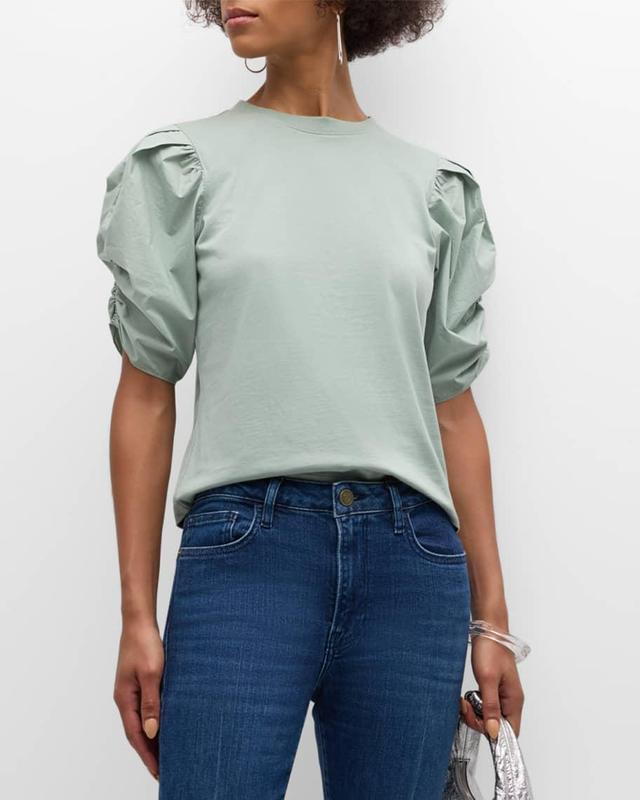 Pleated Puff-Sleeve Tee Product Image