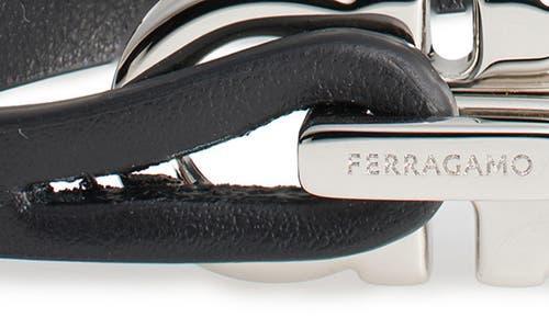 FERRAGAMO Gancini Bracelet In Nero/pall Lucido Product Image