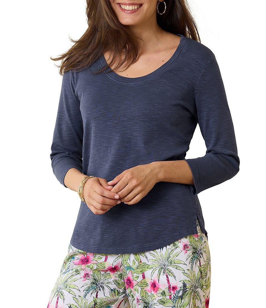 Tommy Bahama Ashby Isles Knit Scoop Neck 3/4 Sleeve T-Shirt Product Image